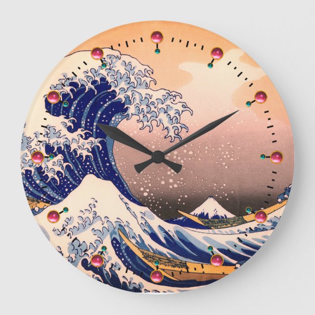 GREAT WAVE OFF KANAGAWA LARGE CLOCK (Front)