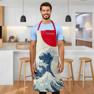 Great Wave Off Kanagawa Modern Twist Personalised Apron
