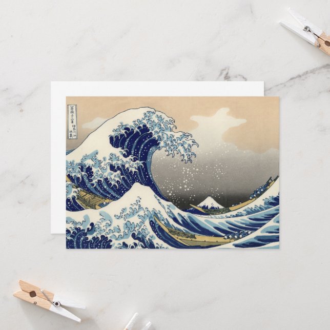 Great Wave off Kanagawa & Mount Fuji Japan Sea (Front/Back In Situ)
