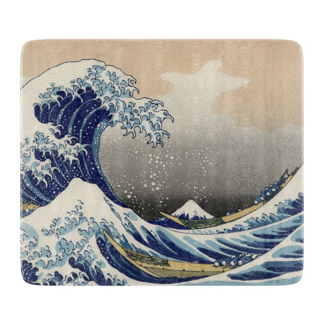 Great Wave off Kanagawa & Mount Fuji Japan Sea Cutting Board (Front)
