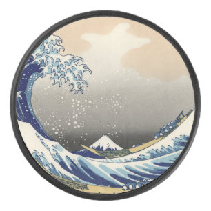 Great Wave off Kanagawa & Mount Fuji Japan Sea Hockey Puck