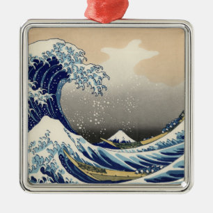 Great Wave off Kanagawa & Mount Fuji Japan Sea Metal Ornament