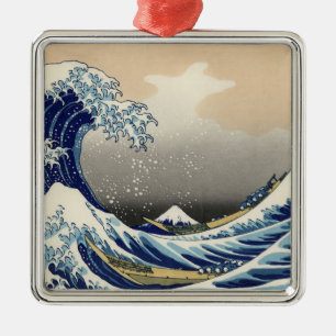 Great Wave off Kanagawa & Mount Fuji Japan Sea Metal Ornament