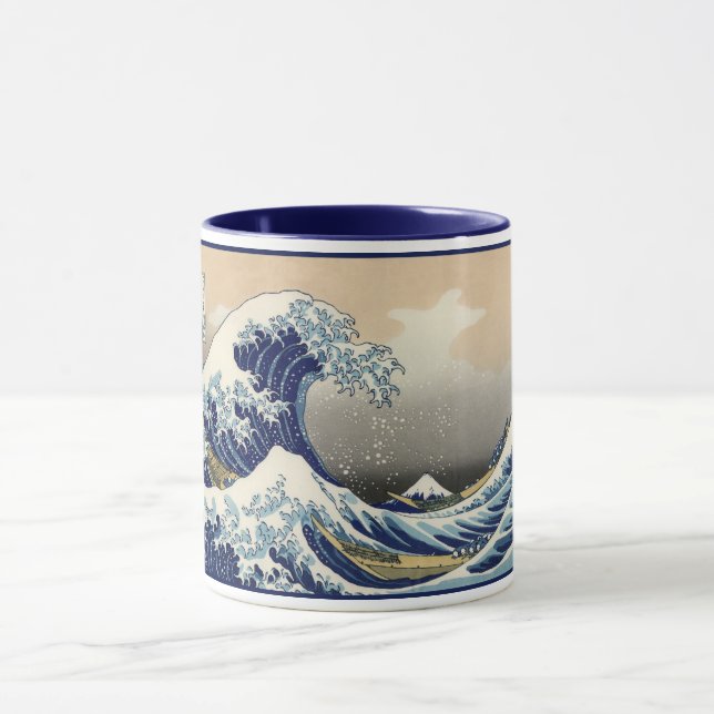 Great Wave off Kanagawa & Mount Fuji Japan Sea Mug (Center)
