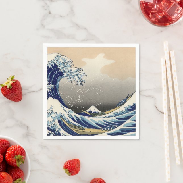 Great Wave off Kanagawa & Mount Fuji Japan Sea Napkin (Insitu)