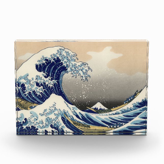 Great Wave off Kanagawa & Mount Fuji Japan Sea Photo Block (Front)