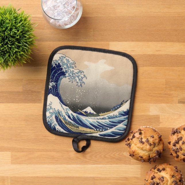Great Wave off Kanagawa & Mount Fuji Japan Sea Pot Holder (Top Down)