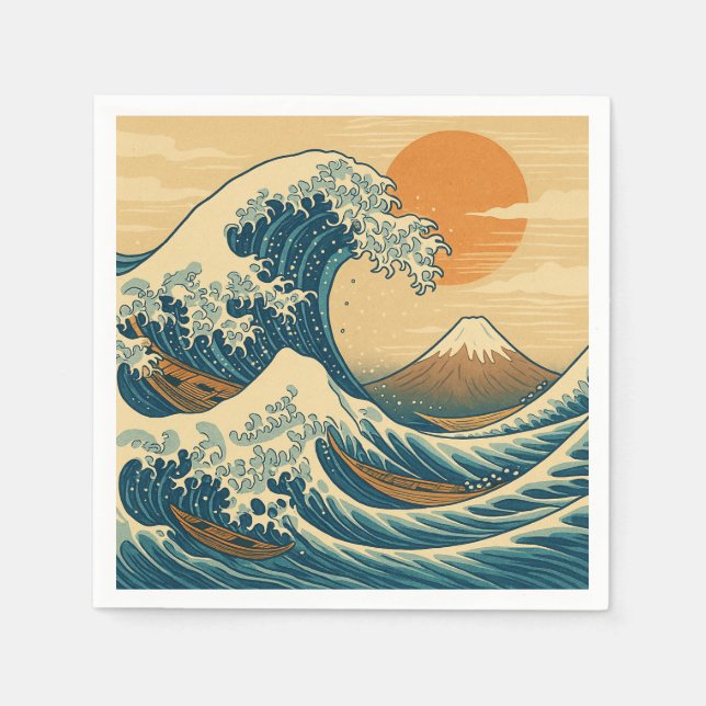 Great Wave off Kanagawa  Napkin (Front)