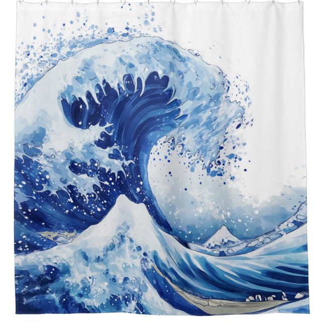 Great Wave Off Kanagawa Shower Curtain (Front)