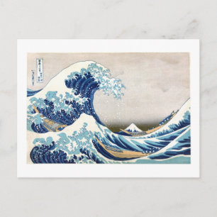 Great Wave Off Kanagawa Vintage Japanese Fine Postcard