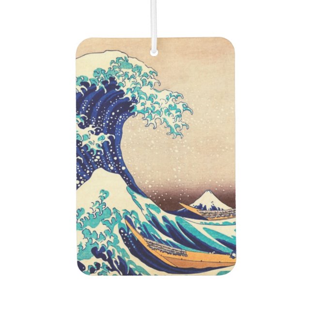 Great Wave Off Kanagawa Vintage Japanese Print Art Car Air Freshener (Front)