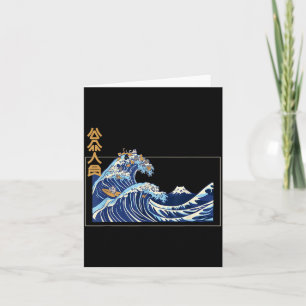 Great Wave Off Kanagawa With The Aesthetic Kanji O Card