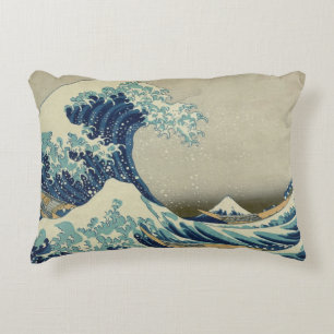 Great Wave Off the Coast of Kanagawa by Hokusai Decorative Cushion