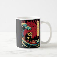 Great Wave Panda Surfing Meme Japanese Art Men Wom