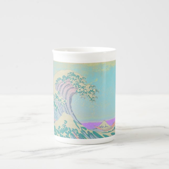 Great Wave Pastel Bone China Mug (Front)