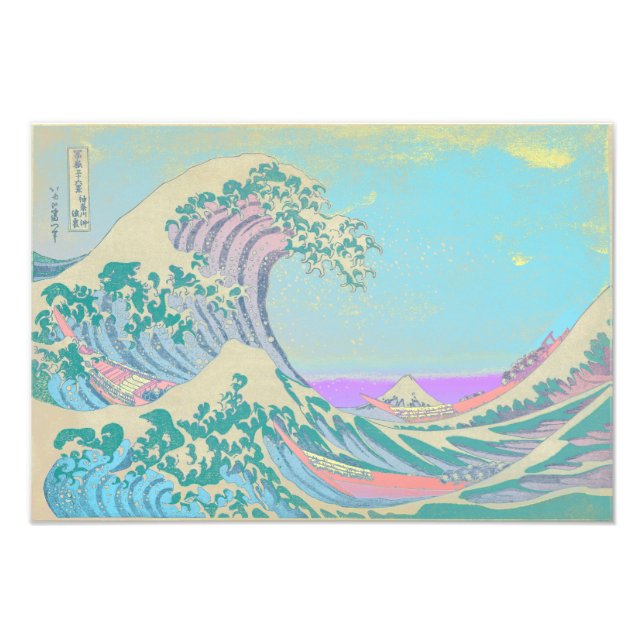 Great Wave Pastel Colors Premium Poster (Front)