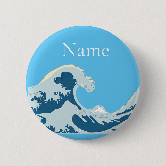 Great Wave Thunder_Cove  6 Cm Round Badge (Front)