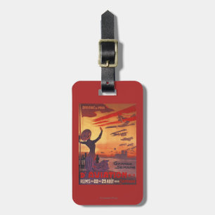 Great Week of Aviation - Woman Waving Poster Luggage Tag