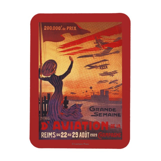 Great Week of Aviation - Woman Waving Poster Magnet (Vertical)