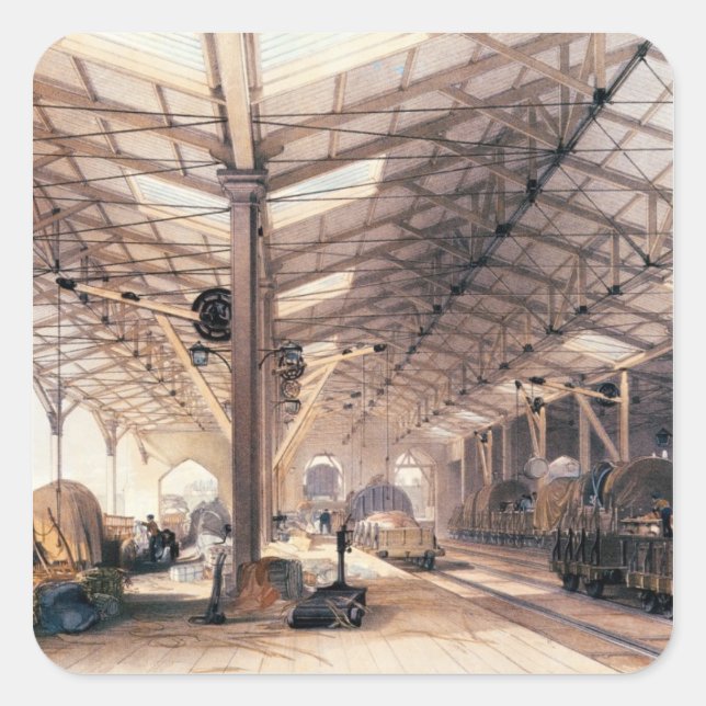 Great Western Railway: Freight shed at Bristol Square Sticker (Front)