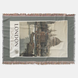 Great Western Railway St. Paul's Travel Poster Throw Blanket