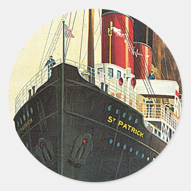 Great Western Railway - To Ireland Classic Round Sticker (Front)