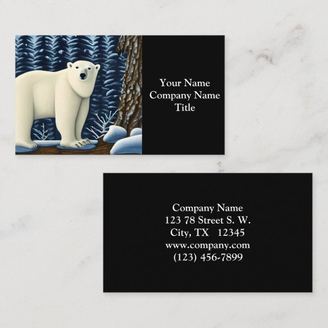 Great White Bear Of The North Business Card (Front/Back)