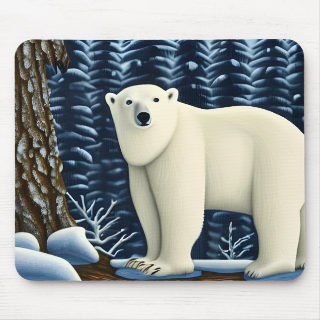 Great White Bear Of The North Mouse Pad (Front)