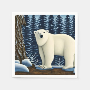 Great White Bear Of The North Napkin