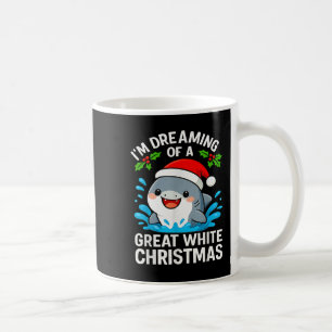 Great White Christmas Shark Funny Santa Holiday Pu Coffee Mug