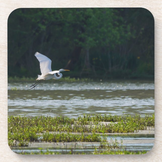 Great White Egret Flying Coaster (Front)