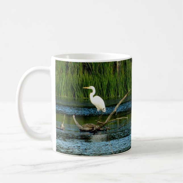 Great White Egret Mug (Left)