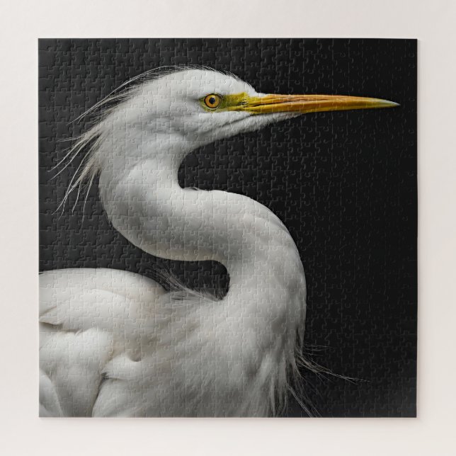 Great White Egret Portrait II Jigsaw Puzzle (Vertical)