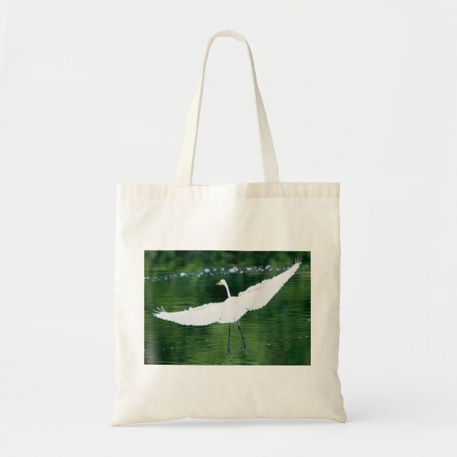 Great White Egret Tote Bag (Front)