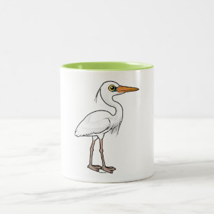 Great White Heron Two-Tone Coffee Mug