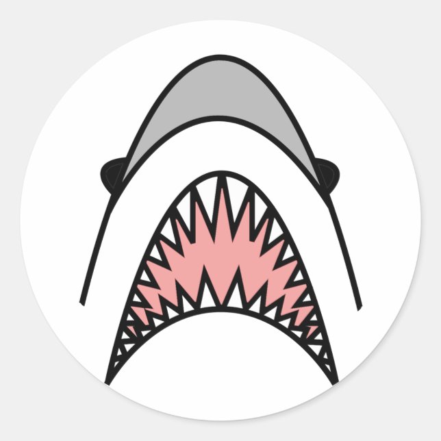great white hype. classic round sticker (Front)