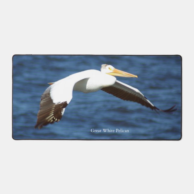 Great White Pelican desk mat (Front)
