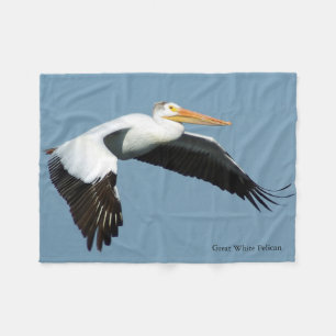 Great White Pelican fleece blanket