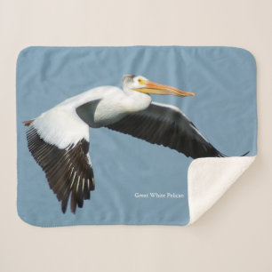 Great White Pelican sherpa blanket