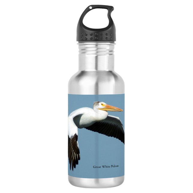 Great White Pelican water bottle (Front)