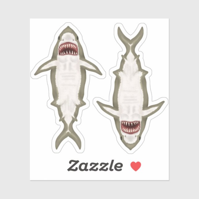 Great White Shark | 2 Sharks Ocean Fish (Sheet)
