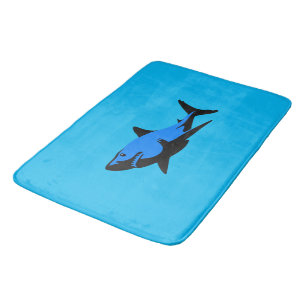 Great white shark bath mat