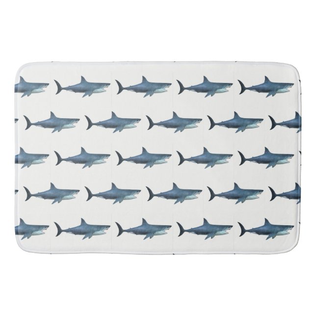Great White Shark  Bath Mat (Front)