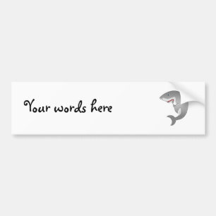 Great white shark bumper sticker
