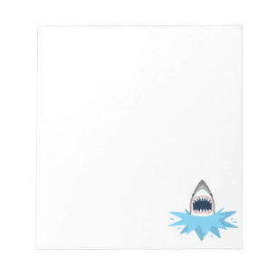 Great White Shark Cartoon Notepad