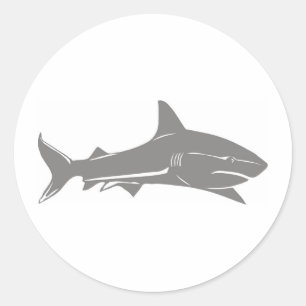 Great White Shark Classic Round Sticker