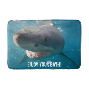 Great White Shark Close-Up Bath Mat