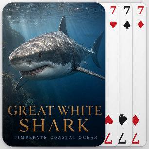 Great White Shark Coastal Ocean ANIMALS Playing Cards