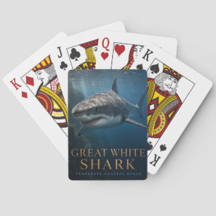 Great White Shark Coastal Ocean ANIMALS Playing Cards