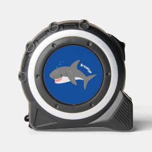 Great white shark happy cartoon illustration 1